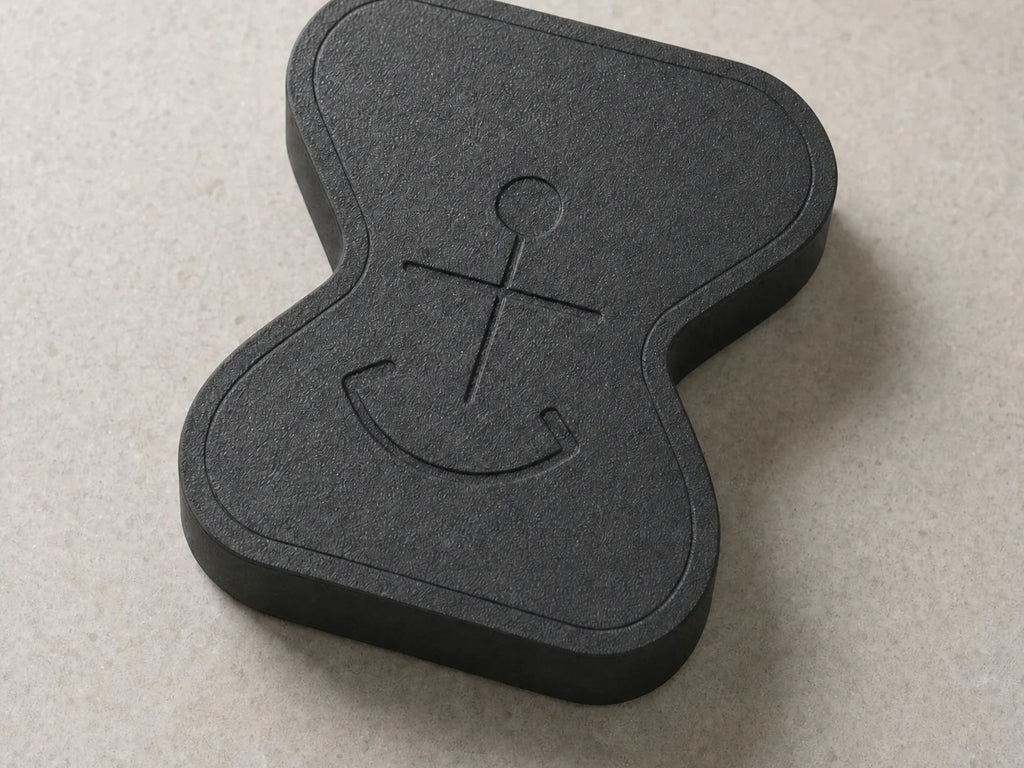 Close-up detail of the matte-black Anchor