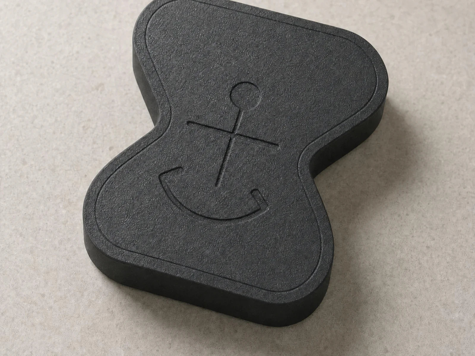 Close-up detail of the matte-black Anchor